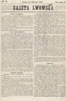 Gazeta Lwowska. 1863, nr 7