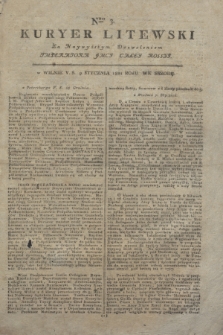 Kuryer Litewski : Za Naywyższym Dozwoleniem Imperatora JMCI Całey Rossyi. 1801, Nro 3 (9 stycznia)