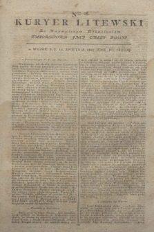 Kuryer Litewski : Za Naywyższym Dozwoleniem Imperatora JMCI Całey Rossyi. 1801, Nro 28 (10 kwietnia)