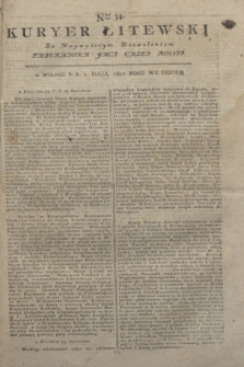 Kuryer Litewski : Za Naywyższym Dozwoleniem Imperatora JMCI Całey Rossyi. 1801, Nro 34 (1 maja)