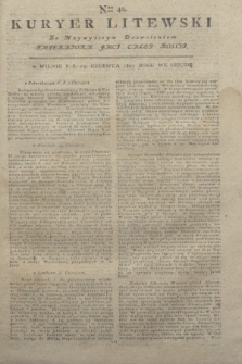 Kuryer Litewski : Za Naywyższym Dozwoleniem Imperatora JMCI Całey Rossyi. 1801, Nro 48 (19 czerwca)
