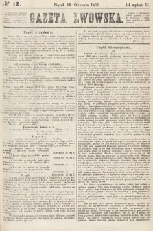 Gazeta Lwowska. 1863, nr 12