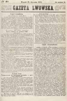 Gazeta Lwowska. 1863, nr 21