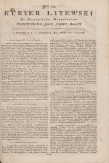 Kuryer Litewski : Za Naywyższym Dozwoleniem Imperatora JMCI Całey Rossyi. 1802, Nro 69 (27 sierpnia)