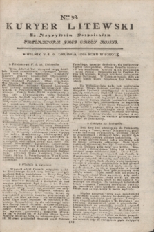 Kuryer Litewski : Za Naywyższym Dozwoleniem Imperatora JMCI Całey Rossyi. 1802, Nro 98 (6 grudnia)