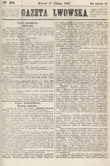 Gazeta Lwowska. 1863, nr 38