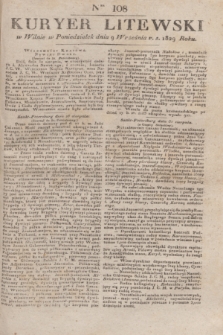 Kuryer Litewski. 1829, Ner 108 (9 września) + dod.