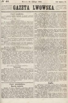 Gazeta Lwowska. 1863, nr 44