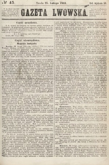 Gazeta Lwowska. 1863, nr 45