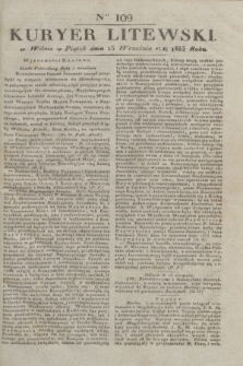 Kuryer Litewski. 1833, ner 109 (15 września) + dod.