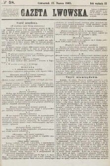 Gazeta Lwowska. 1863, nr 58
