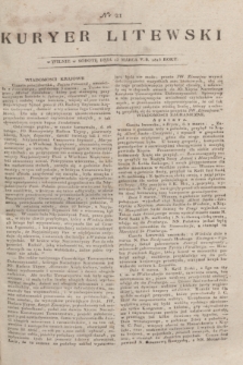 Kuryer Litewski. 1815, nr 21 (13 marca) + dod.