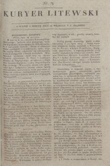 Kuryer Litewski. 1815, nr 75 (18 września) + dod.