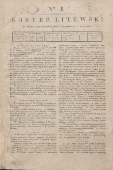 Kuryer Litewski. 1819, Ner 1 (2 stycznia) + dod.