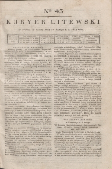 Kuryer Litewski. 1819, Ner 43 (22 lutego) + dod.
