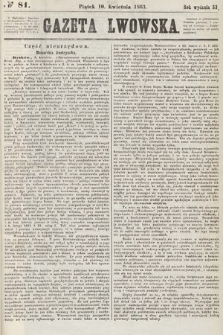 Gazeta Lwowska. 1863, nr 81