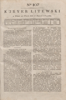 Kuryer Litewski. 1819, Ner 107 (13 maja) + dod.