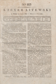 Kuryer Litewski. 1819, Ner 113 (21 maja) + dod.