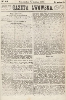 Gazeta Lwowska. 1863, nr 83