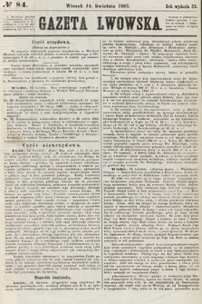 Gazeta Lwowska. 1863, nr 84