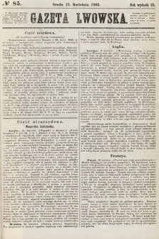 Gazeta Lwowska. 1863, nr 85