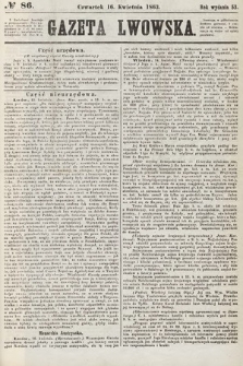 Gazeta Lwowska. 1863, nr 86