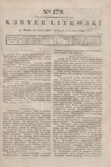 Kuryer Litewski. 1819, Ner 178 (8 sierpnia) + dod.