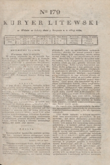 Kuryer Litewski. 1819, Ner 179 (9 sierpnia) + dod.