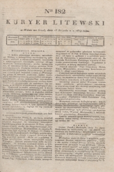 Kuryer Litewski. 1819, Ner 182 (13 sierpnia) + dod.