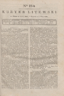 Kuryer Litewski. 1819, Ner 184 (16 sierpnia) + dod.