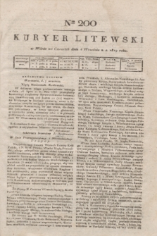 Kuryer Litewski. 1819, Ner 200 (4 września)