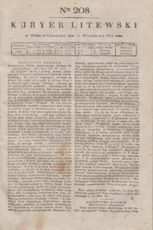 Kuryer Litewski. 1819, Ner 208 (15 września)