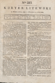 Kuryer Litewski. 1819, Ner 213 (20 września)