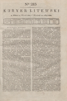 Kuryer Litewski. 1819, Ner 215 (23 września)