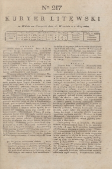 Kuryer Litewski. 1819, Ner 217 (25 września)