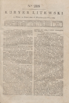 Kuryer Litewski. 1819, Ner 218 (26 września) + dod.