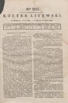 Kuryer Litewski. 1819, Ner 265 (21 listopada)