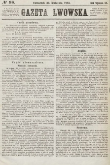 Gazeta Lwowska. 1863, nr 98
