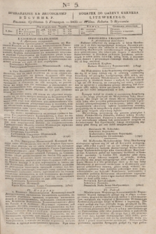 Pribavlenìe k˝ Litovskomu Věstniku = Dodatek do Gazety Kuryera Litewskiego. 1835, Ner 5 (5 stycznia)
