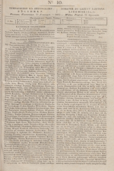 Pribavlenìe k˝ Litovskomu Věstniku = Dodatek do Gazety Kuryera Litewskiego. 1835, Ner 10 (11 stycznia)