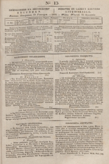 Pribavlenìe k˝ Litovskomu Věstniku = Dodatek do Gazety Kuryera Litewskiego. 1835, Ner 13 (15 stycznia)