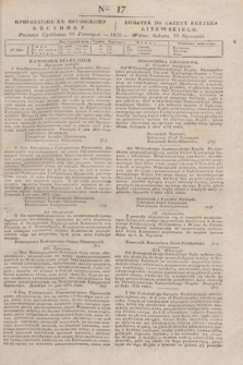 Pribavlenìe k˝ Litovskomu Věstniku = Dodatek do Gazety Kuryera Litewskiego. 1835, Ner 17 (19 stycznia)