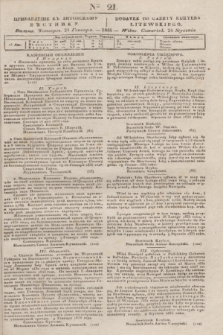Pribavlenìe k˝ Litovskomu Věstniku = Dodatek do Gazety Kuryera Litewskiego. 1835, Ner 21 (24 stycznia)