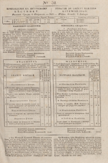 Pribavlenìe k˝ Litovskomu Věstniku = Dodatek do Gazety Kuryera Litewskiego. 1835, Ner 31 (6 lutego)