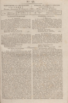 Pribavlenìe k˝ Litovskomu Věstniku = Dodatek do Gazety Kuryera Litewskiego. 1835, Ner 48 (26 lutego)