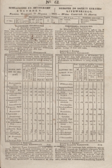 Pribavlenìe k˝ Litovskomu Věstniku = Dodatek do Gazety Kuryera Litewskiego. 1835, Ner 61 (14 marca)