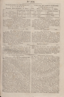 Pribavlenìe k˝ Litovskomu Věstniku = Dodatek do Gazety Kuryera Litewskiego. 1835, Ner 108 (13 maja)