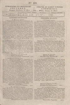 Pribavlenìe k˝ Litovskomu Věstniku = Dodatek do Gazety Kuryera Litewskiego. 1835, Ner 118 (25 maja)