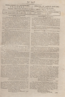 Pribavlenìe k˝ Litovskomu Věstniku = Dodatek do Gazety Kuryera Litewskiego. 1835, Ner 147 (28 czerwca)