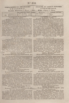 Pribavlenìe k˝ Litovskomu Věstniku = Dodatek do Gazety Kuryera Litewskiego. 1835, Ner 152 (5 lipca)
